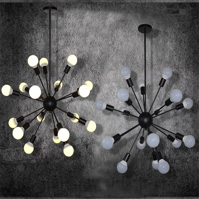 lustre industriel rétro led gzmj avec multiples têtes