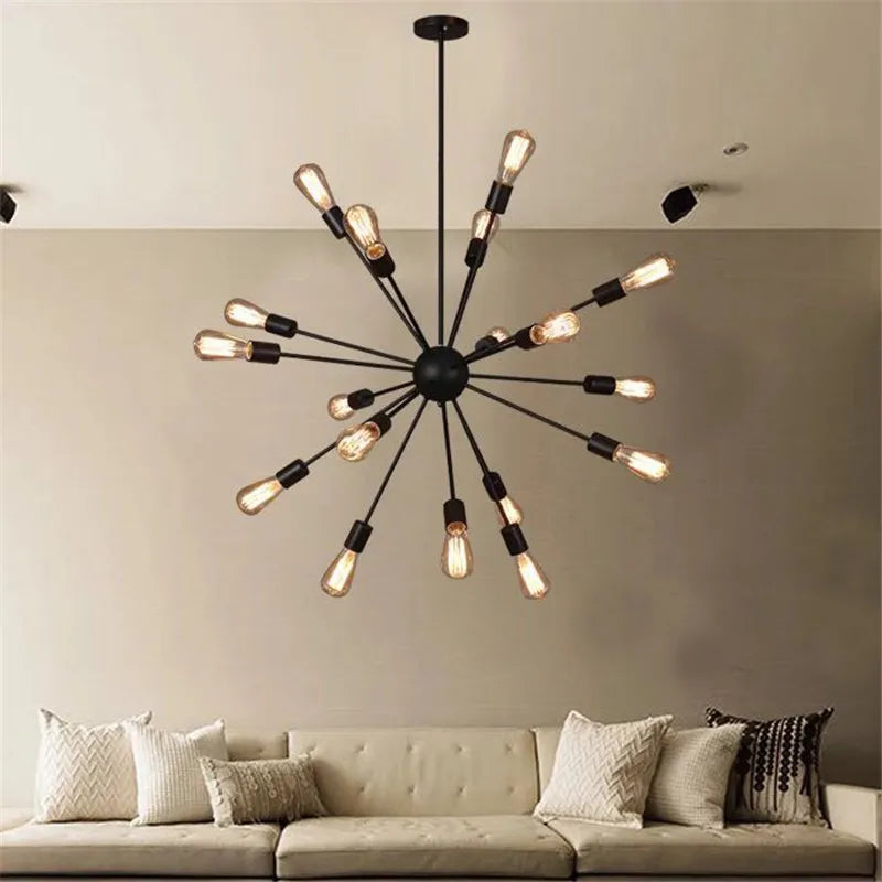 lustre industriel rétro led gzmj avec multiples têtes