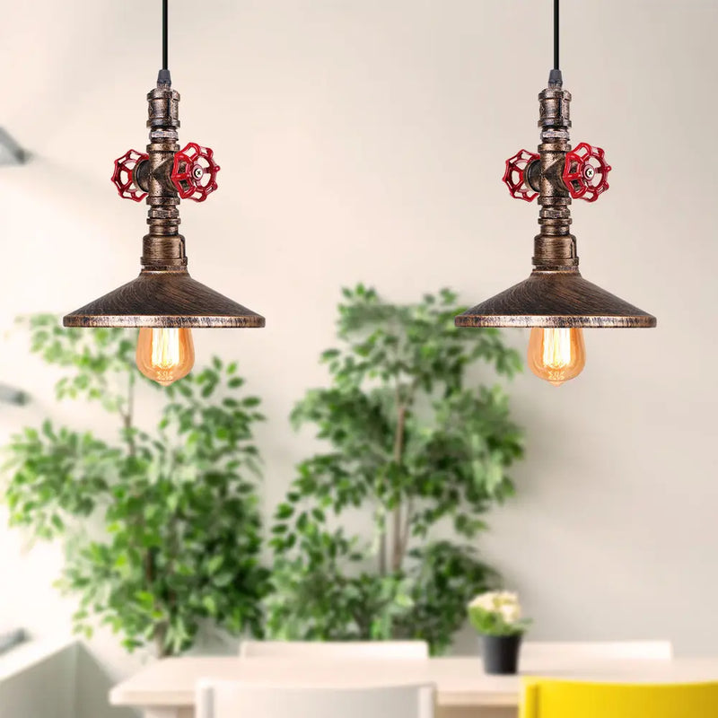 suspension vintage loft industriel fer tuyau d'eau led pour bar restaurant