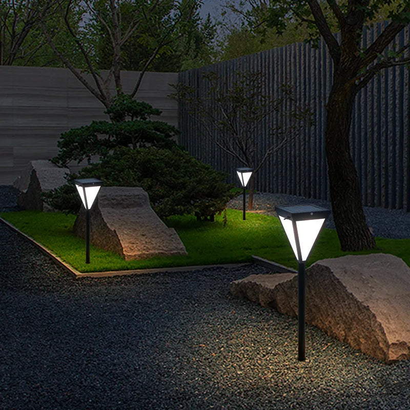 Lampe de pelouse solaire extérieure LED lampe de stigmatisation rougeoyante sans électricité couloir de jardin moderne terrasse ronde lumières de pelouse imperméables