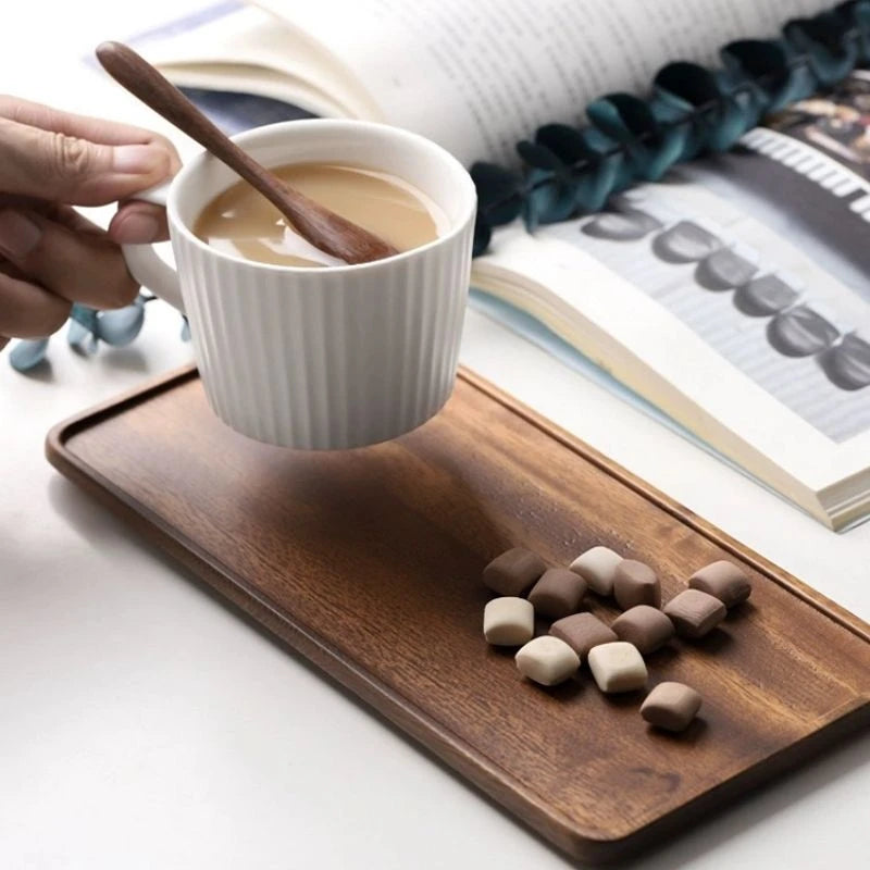 plateau en bois naturel pour fruits et collations