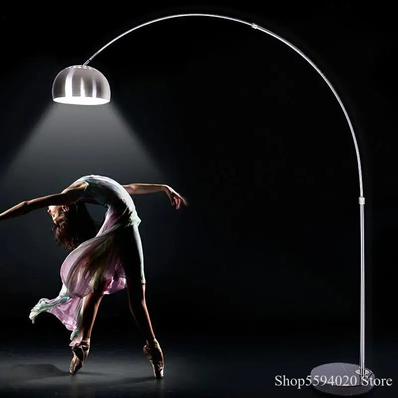 lampadaire led créatif en acier inoxydable lampara pie