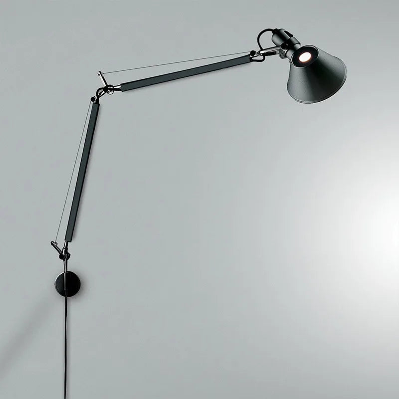 applique murale led moderne à bras long pliable et réglable pour lecture