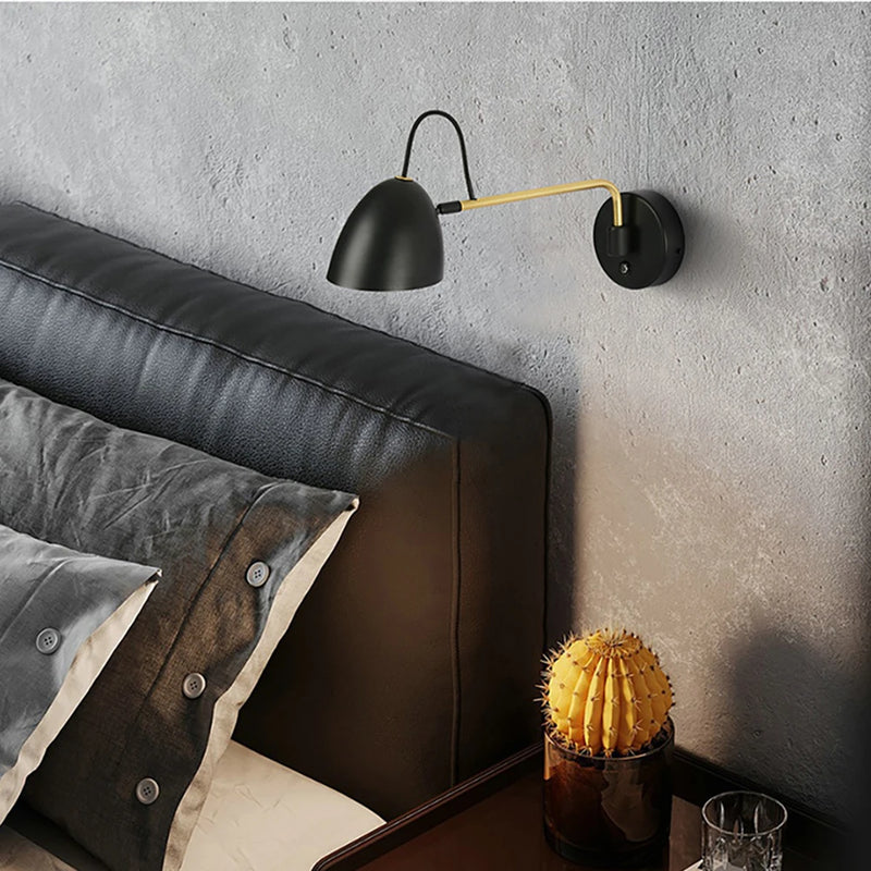 applique murale LED à bras oscillant à intensité variable avec interrupteur tactile Aisilan