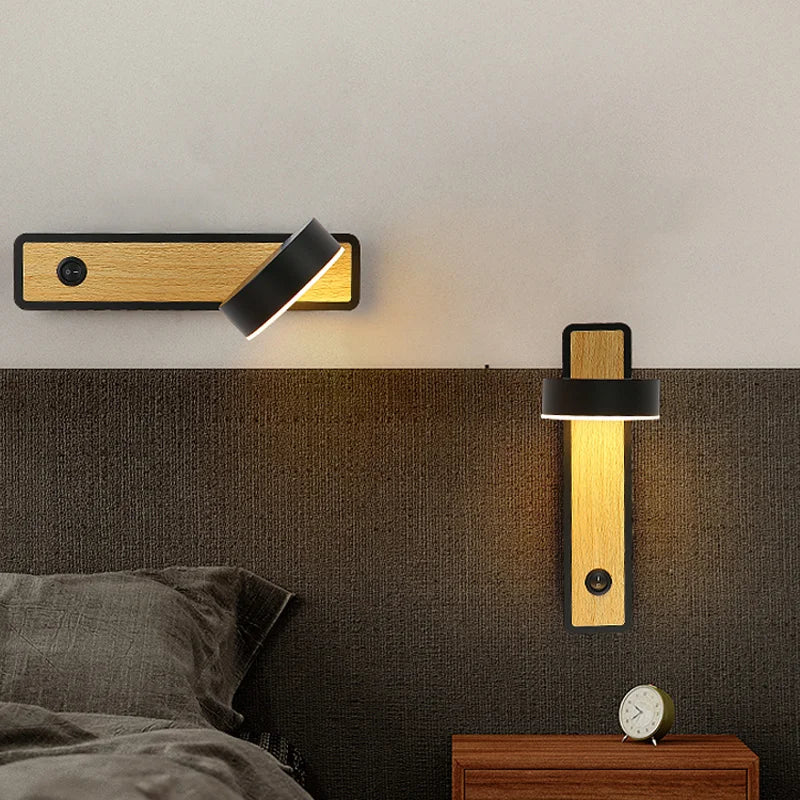 applique murale led moderne avec interrupteur pour lecture