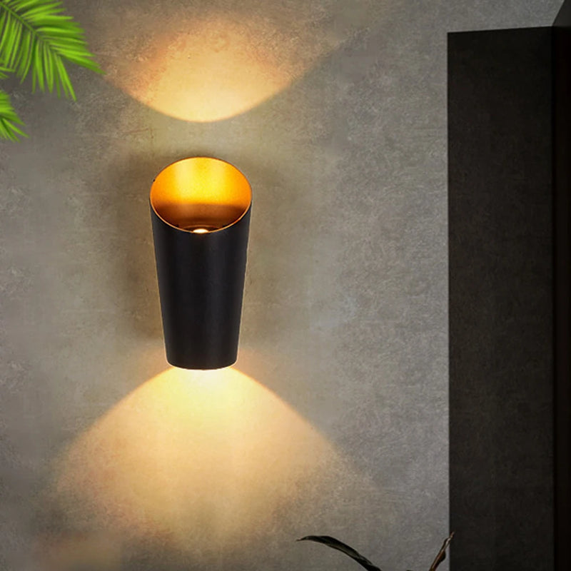 applique murale led étanche en aluminium pour jardin extérieur