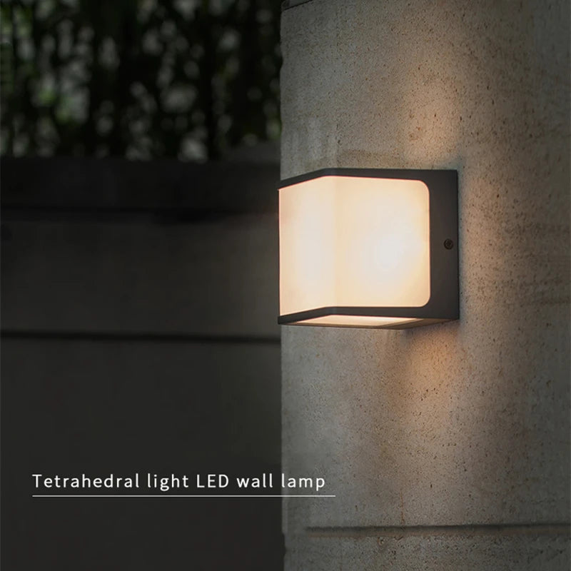 applique murale led extérieure imperméable en aluminium décorative