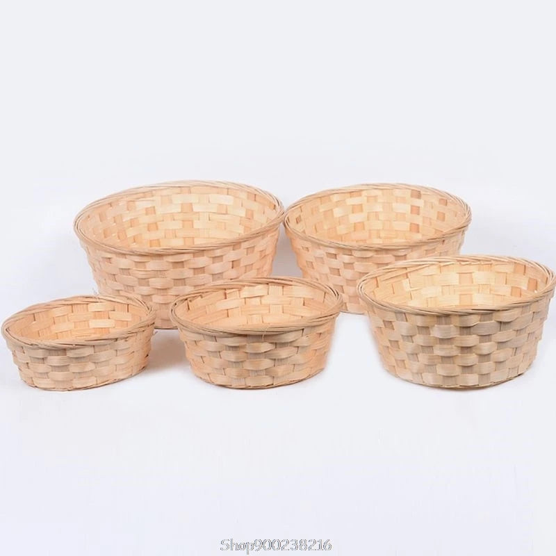 panier en bambou tressé pour pain et collations