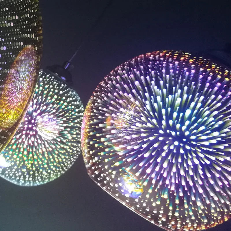lampe led suspendue design nordique moderne décorative feu d'artifice