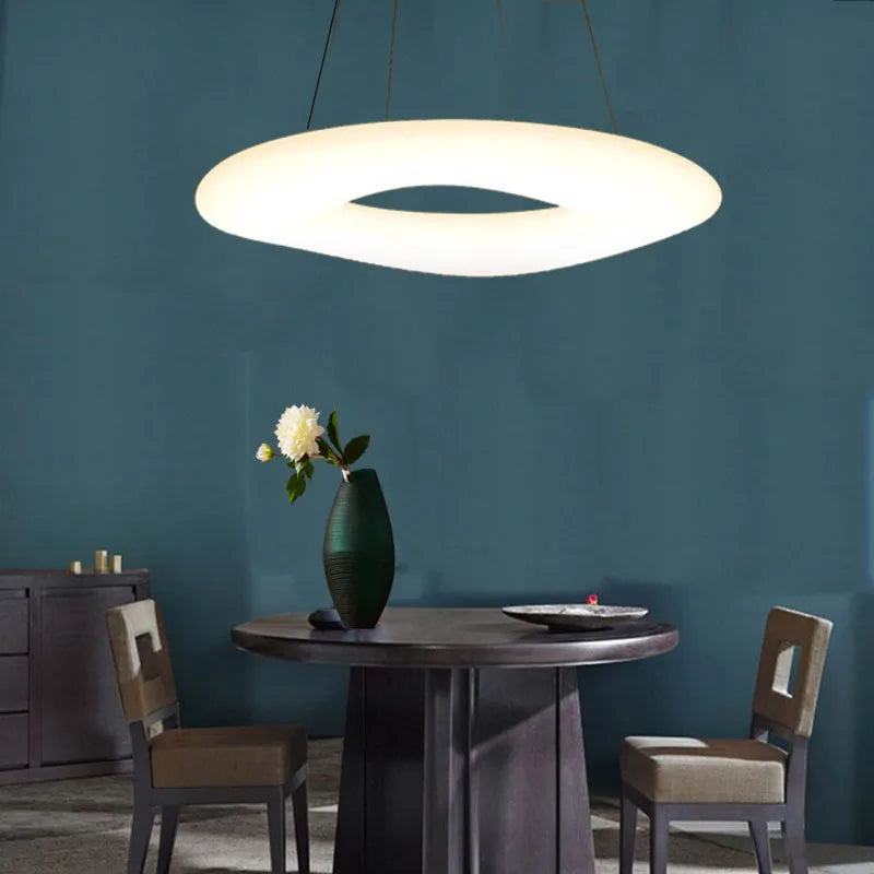 suspension led moderne anneau suspension luminaire décor