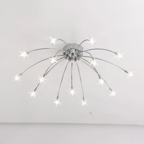 lustre moderne design chrome avec led pour éclairage maison