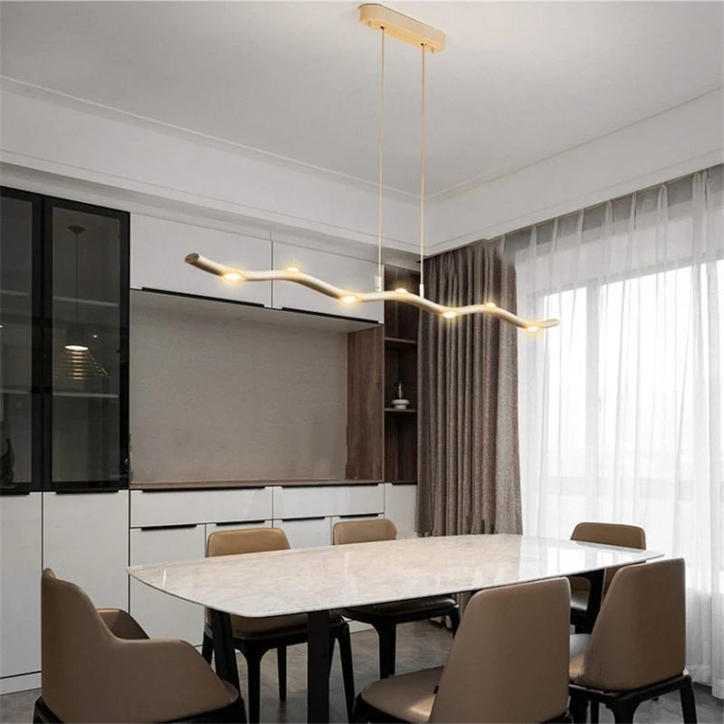 suspension led design post-moderne simple courbe
