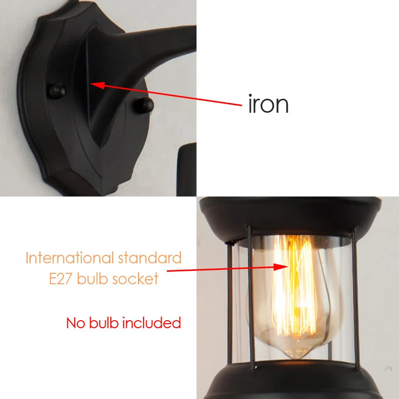 applique murale loft rétro américain industriel pour restaurant bar