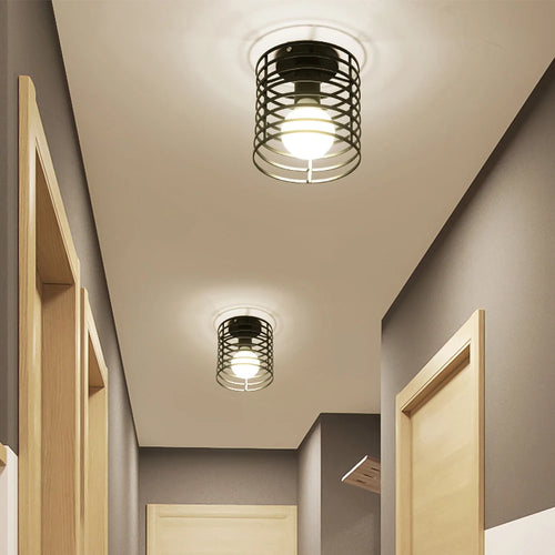 plafonnier vintage industriel loft led cage luminaire décoratif