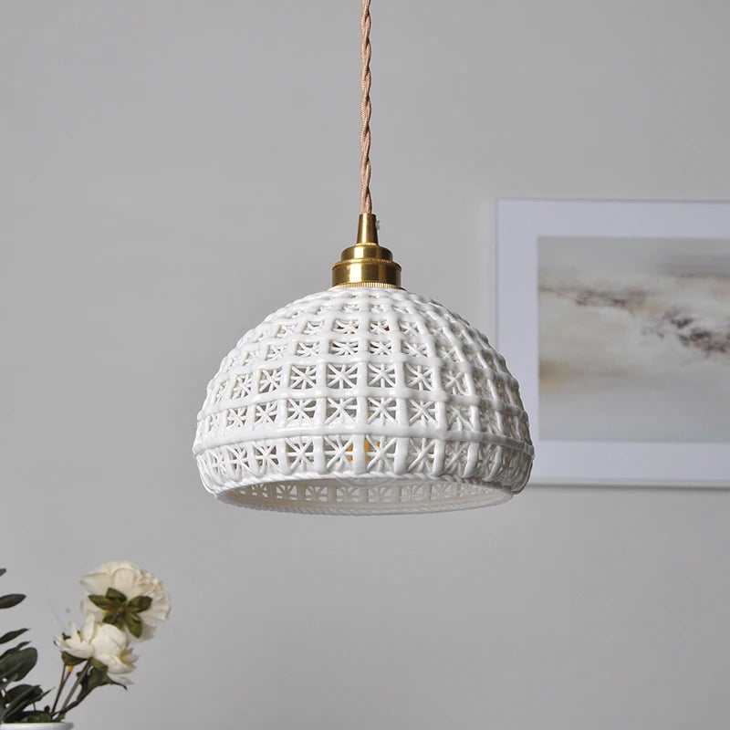 suspension modernes en céramique led pour décoration hoem