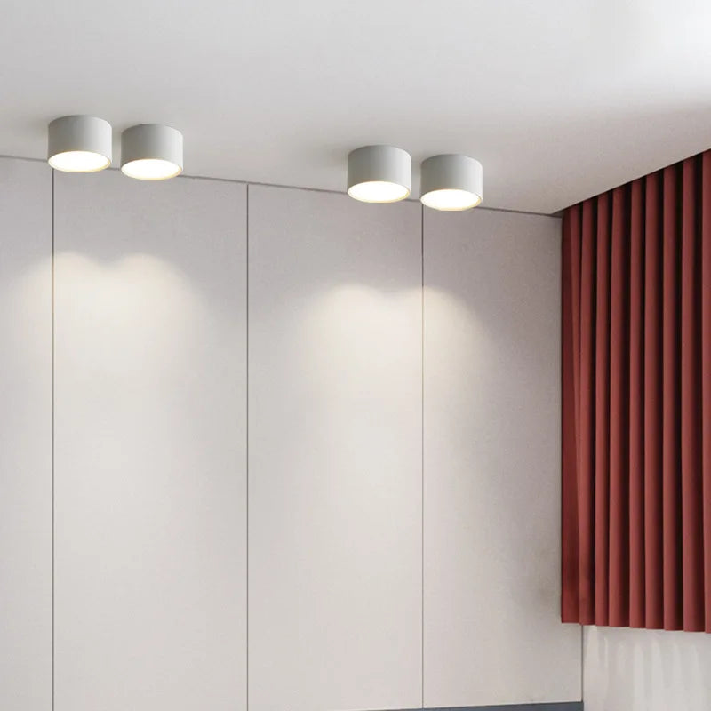 Spot de plafond LED rond en métal