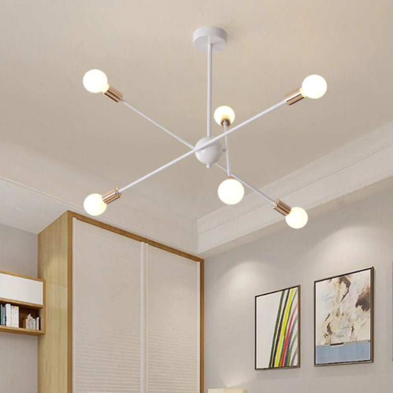 Plafond moderne à LEDs lustre lumière salon chambre industrielle spoutnik lustres suspension lampe créative éclairage maison décor