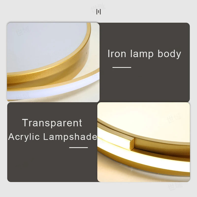 plafonnier led minimaliste en aluminium créatif allée lumières