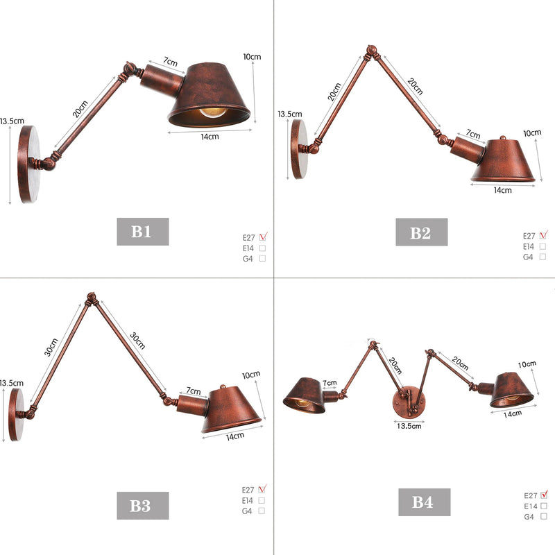 Applique murale noire rustique vintage