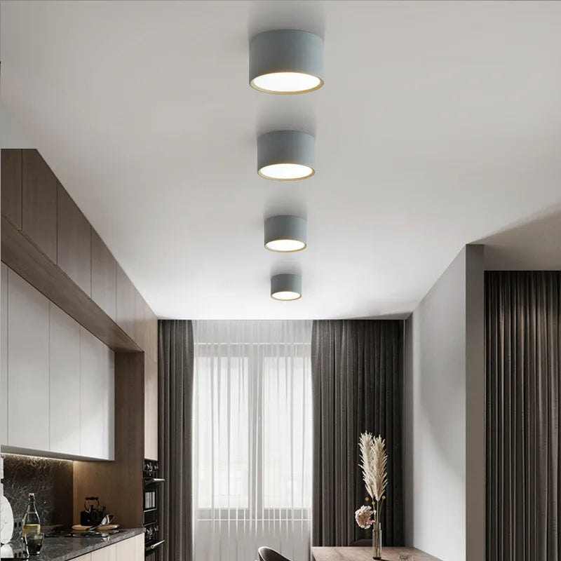 Spot de plafond LED rond en métal