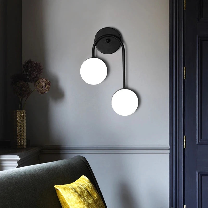 applique murale style nordique en cuivre doré éclairage commercial led tamisée