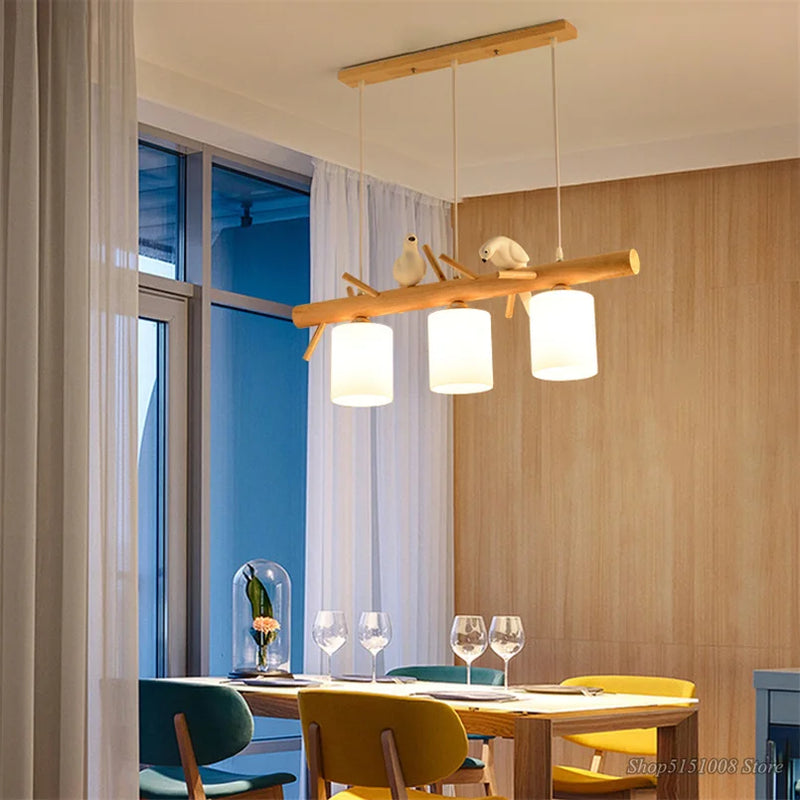 suspension en bois style nordique et japonais