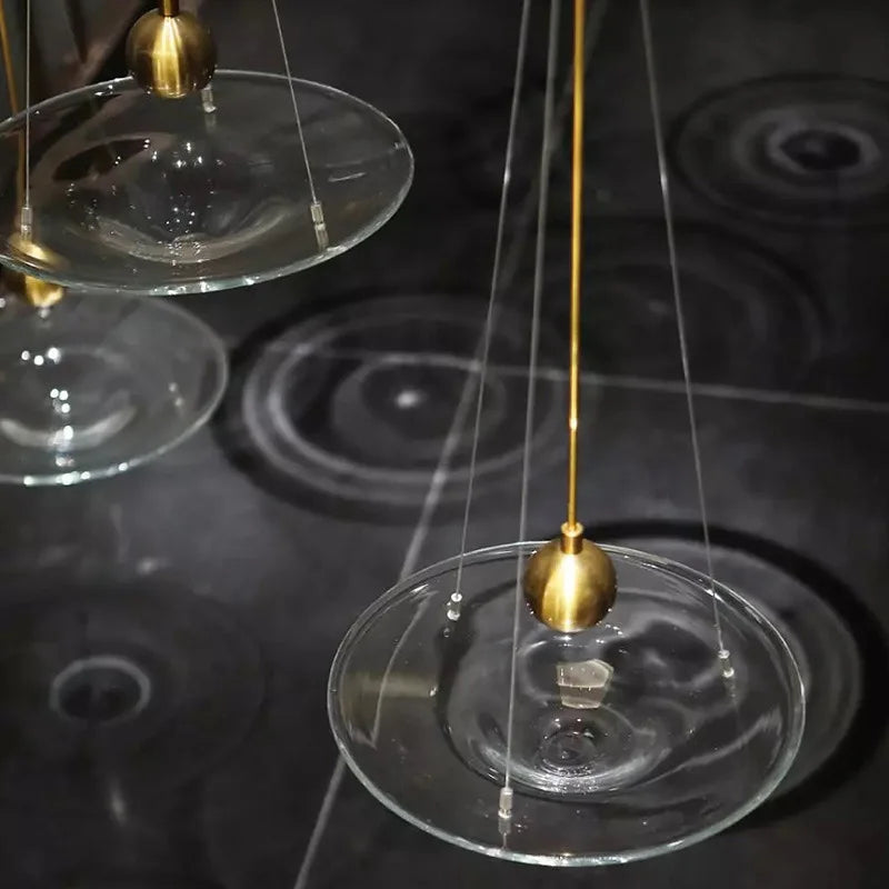 lustre ufo verre postmoderne minimaliste nordique art déco