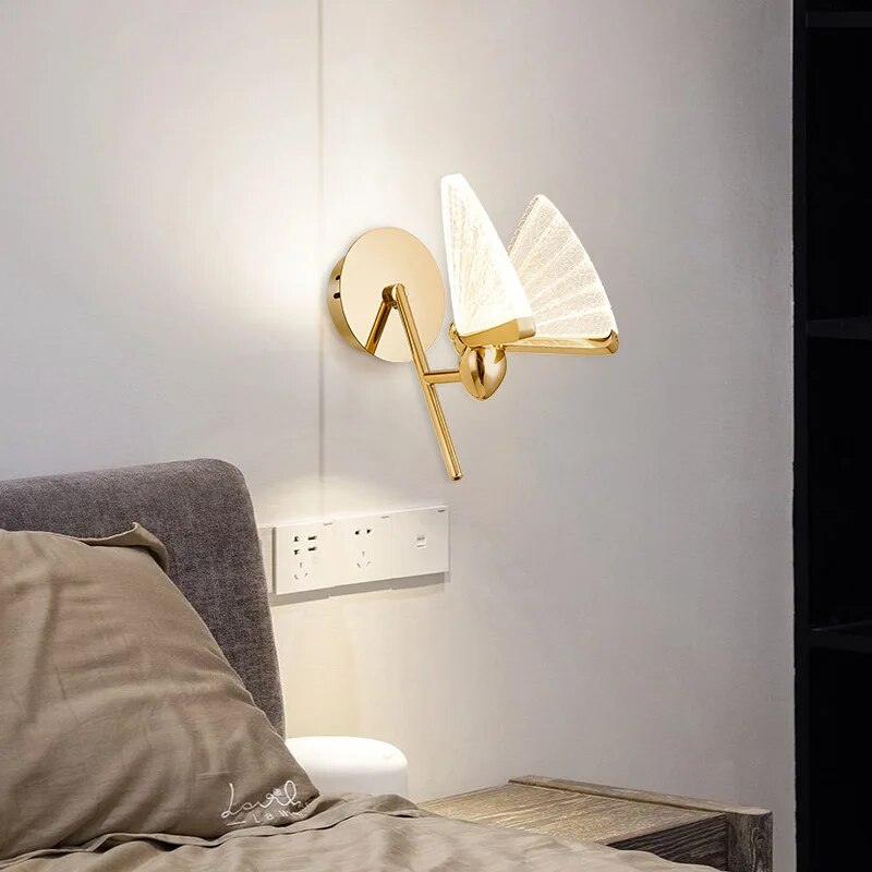 Applique murale LED papillon modernes