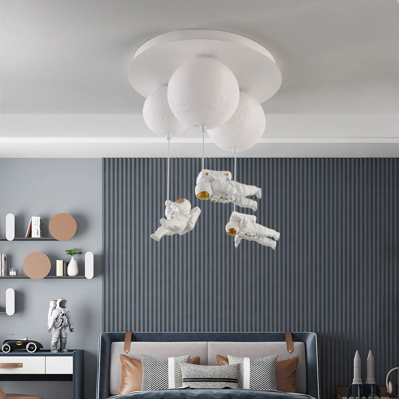 plafonnier lunaire décoratif avec astronaute idéal pour chambre