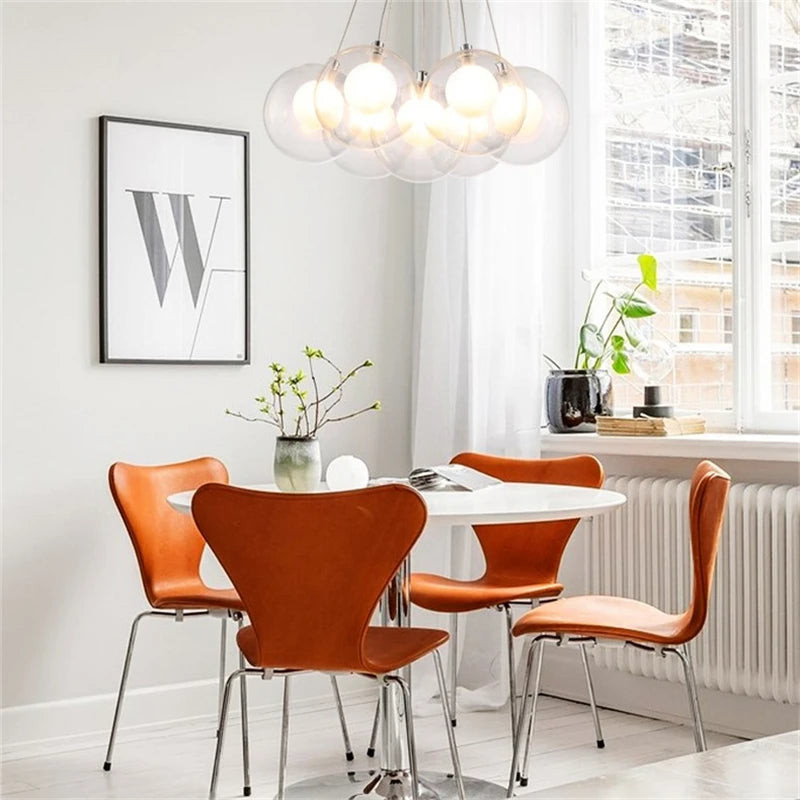 suspension lumières led modernes en verre pour bar restaurant