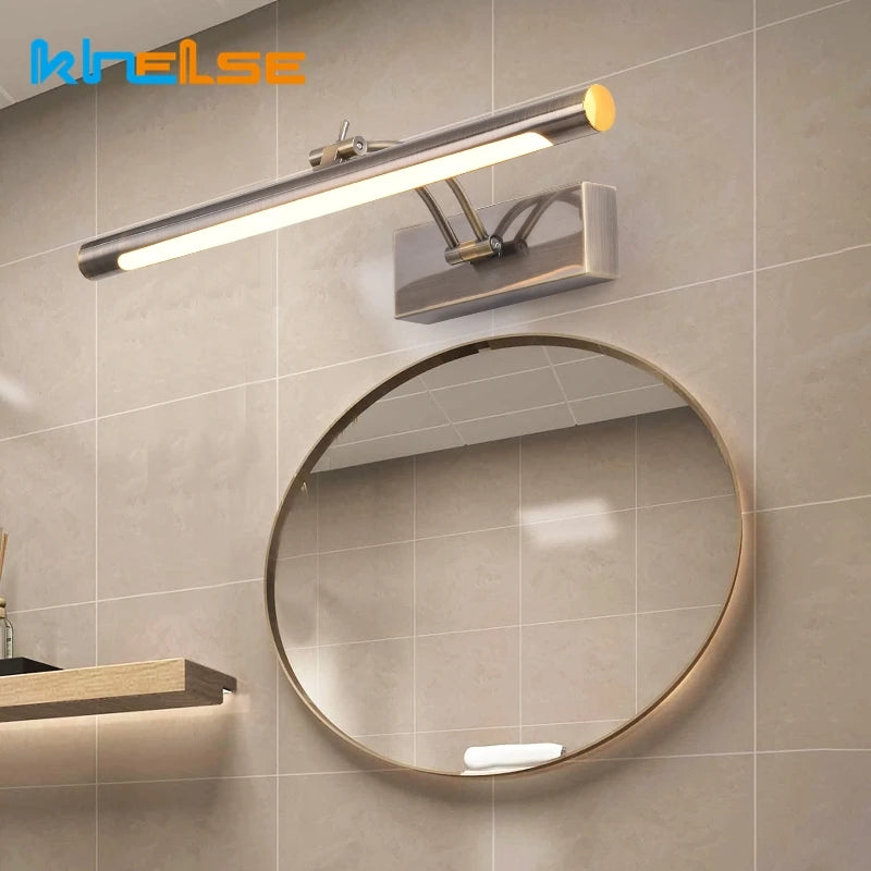 Applique murale led moderne étanche miroir cosmétique acier inox