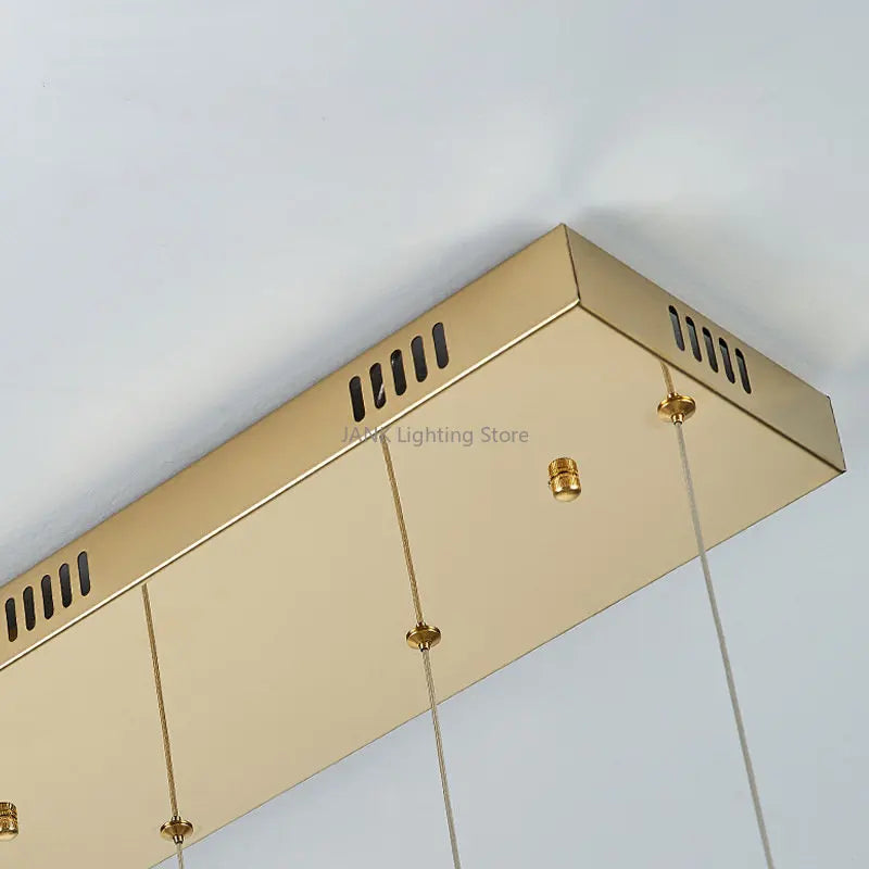 lustre led moderne en cristal de luxe en forme de s