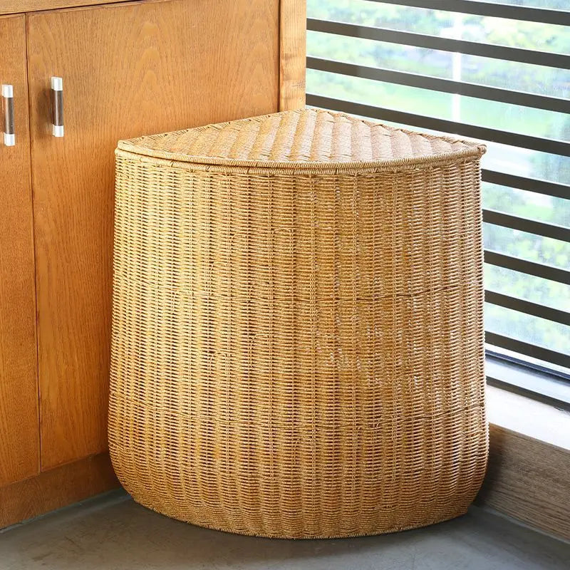 panier dangle tissé pour linge et rangement maison