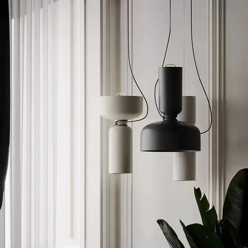 lustre moderne en métal pour avec fil réglable