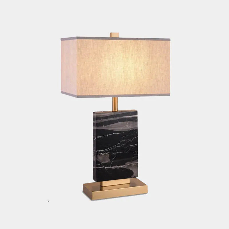 lampe à poser rétro en tissu marbré pour décoration intérieure