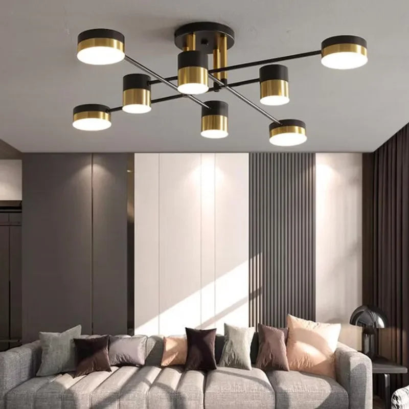 lustre led en métal moderne pour décoration intérieure
