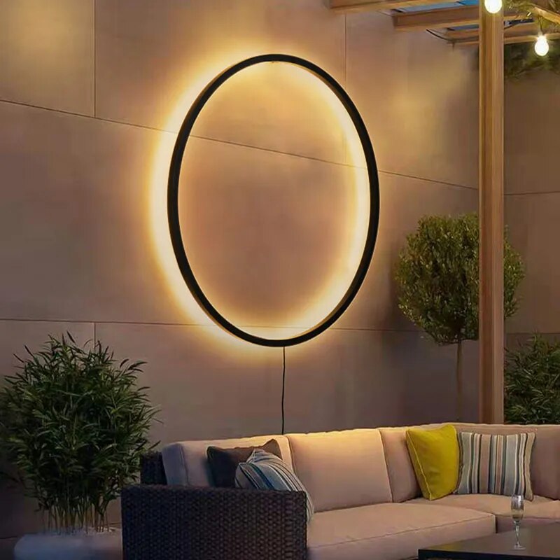 applique murale led lumières intérieur cercle fond décoration