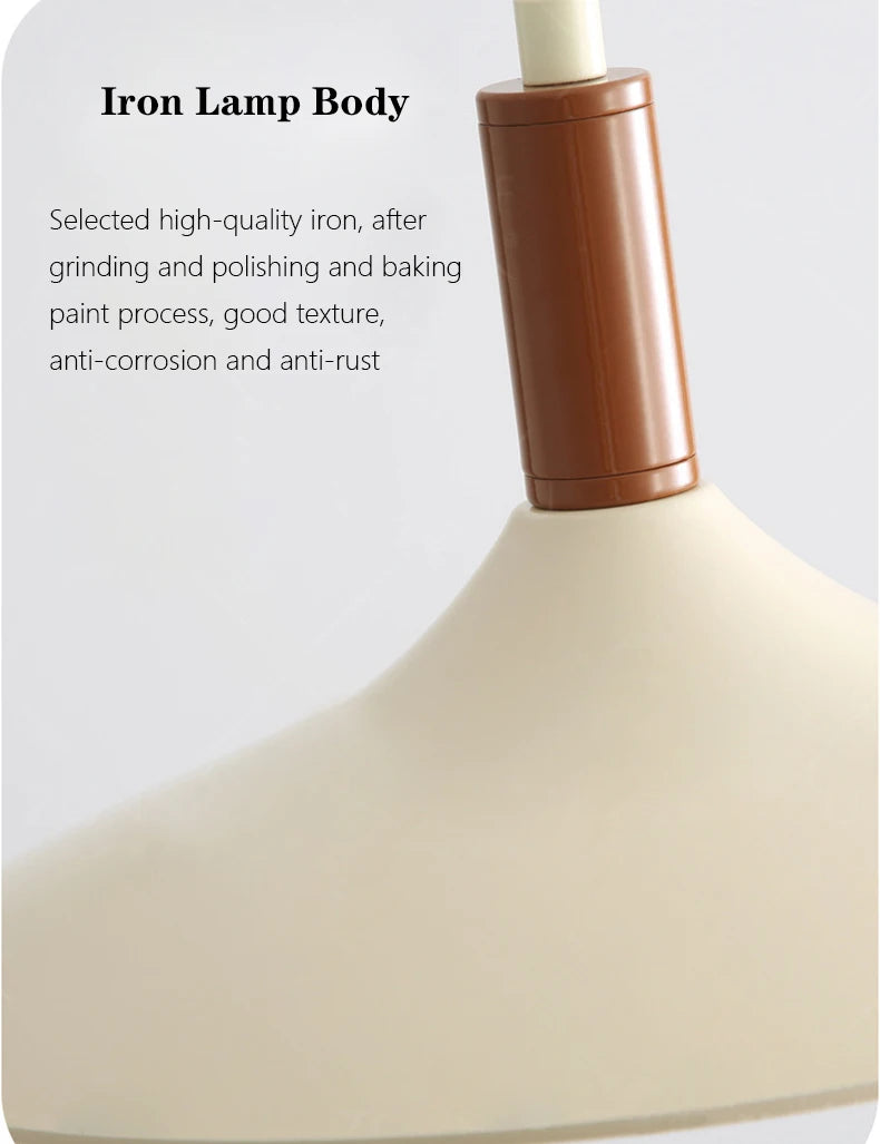 suspension led moderne avec protection oculaire en fer et acrylique