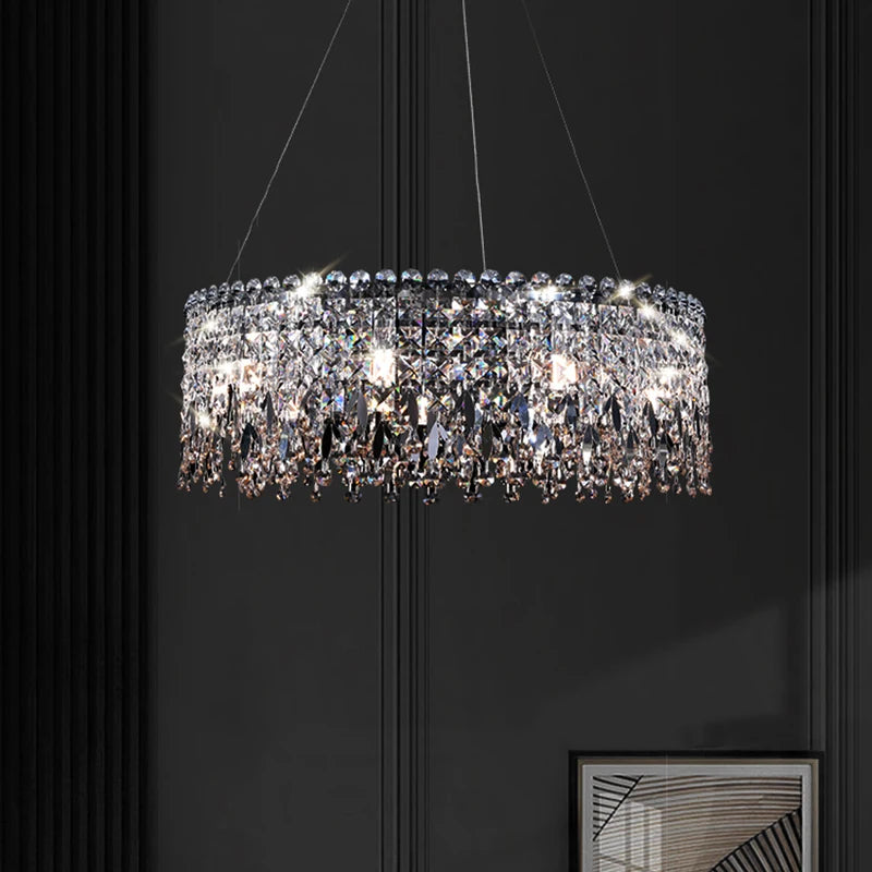 lustre de luxe en cristal lampe à main éclairage de bar luminaire suspendu