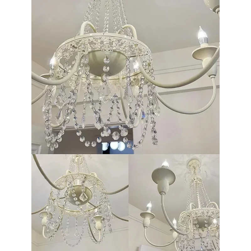 lustre en cristal style français pour chambre de princesse