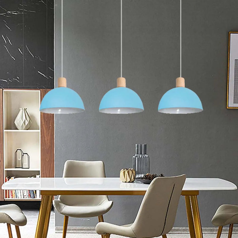 Moderne Bois LED Suspension Lumière Nordique Cuisine Décor À La Maison Suspension Restaurant Plafond Lustre Lustre Chambre Luminaires