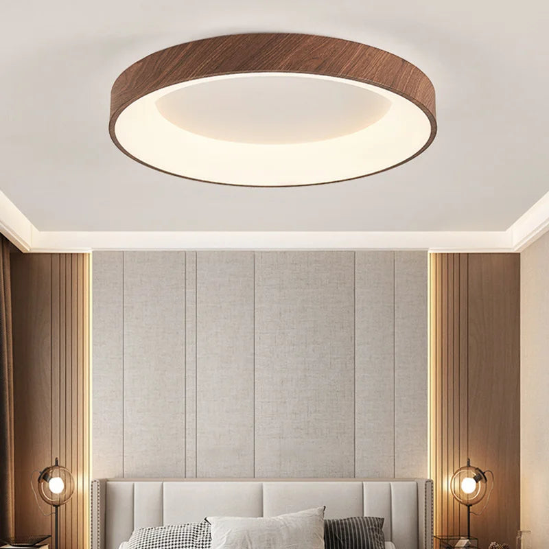 plafonniers led imitation bois éclairage rond rectangle carré