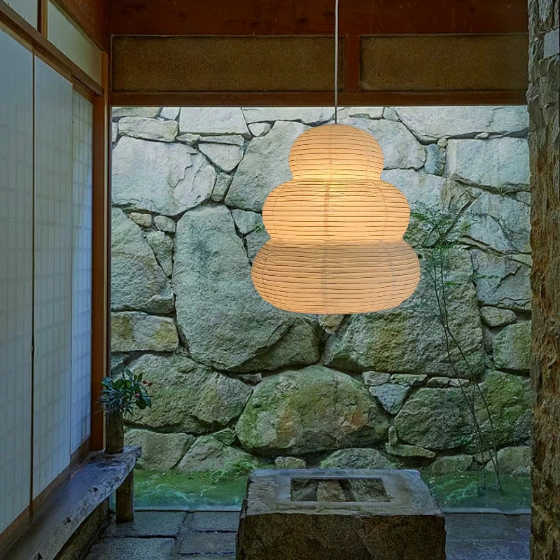 Noguchi Yong suspension lumières Akari Wabi-sabi plafonnier japonais papier de riz lustre pour salon décor à la maison suspension