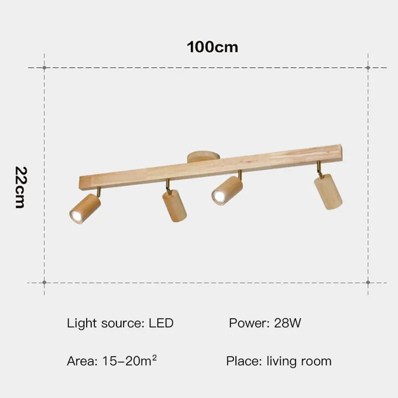 plafonnier led moderne en bois pour intérieur élégant