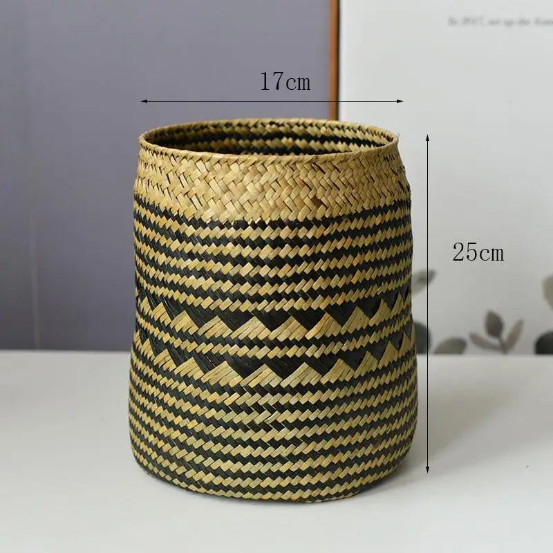 panier tissé à la main pour fleurs et plantes décoratives