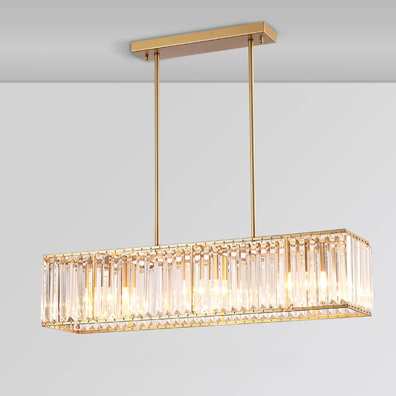 lustre fer cristal style américain moderne