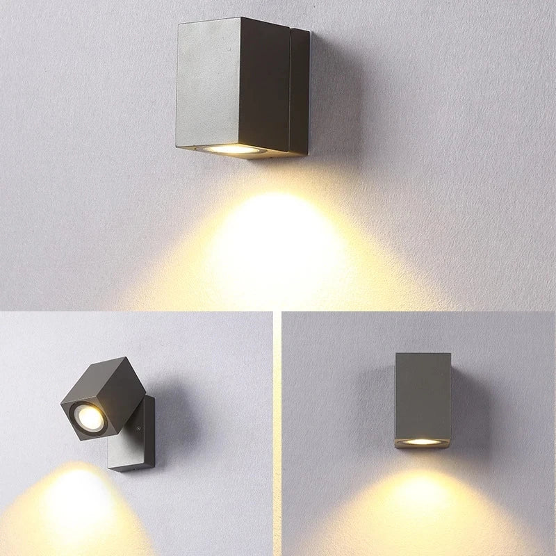 Applique murale LED pliante extérieure IP65 étanche jardin porche lumière GU10 COB cour extérieure applique murale luminaire 5W