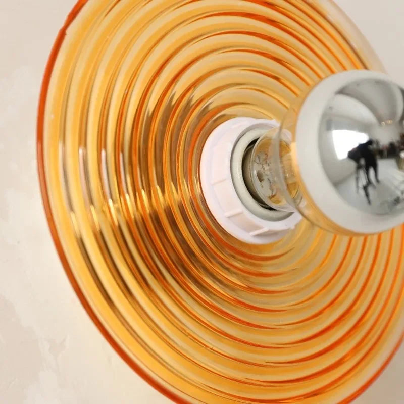 applique murale led rétro en verre ondulé pour armoires sur rail