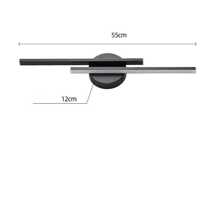 Applique murale design deux barres métalliques LED Lio