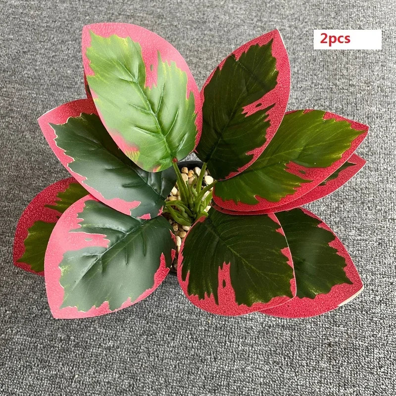 feuilles de phénix artificielles décoration verte en plastique